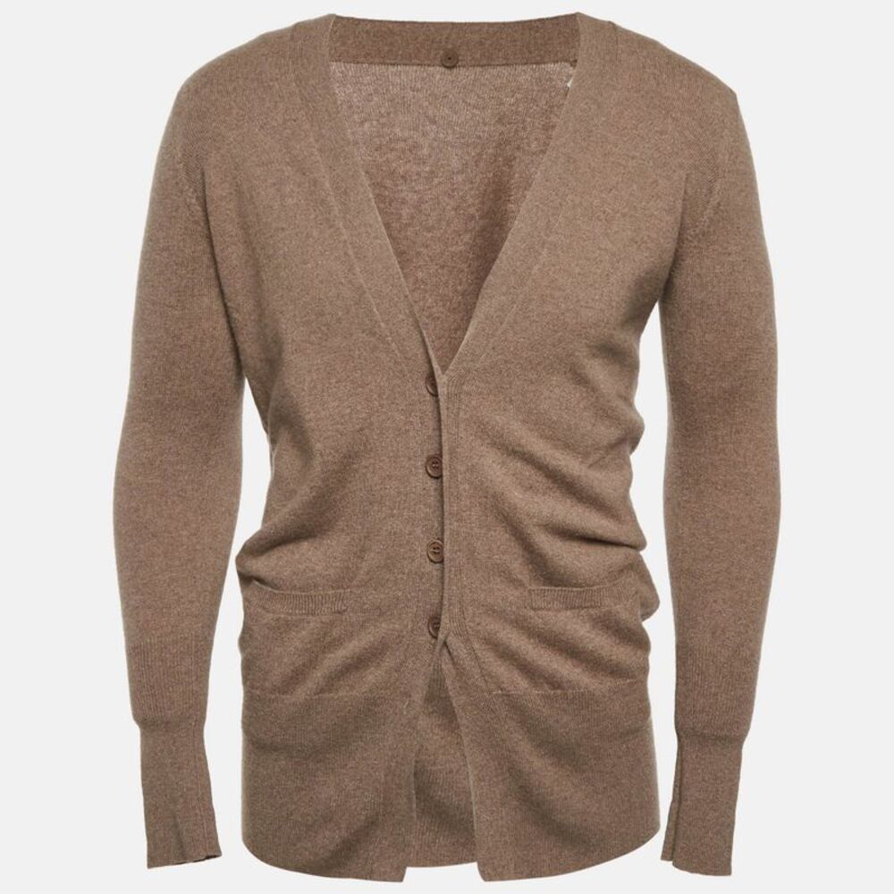 Brunello Cucinelli Beige Cashmere Knit Cardigan S